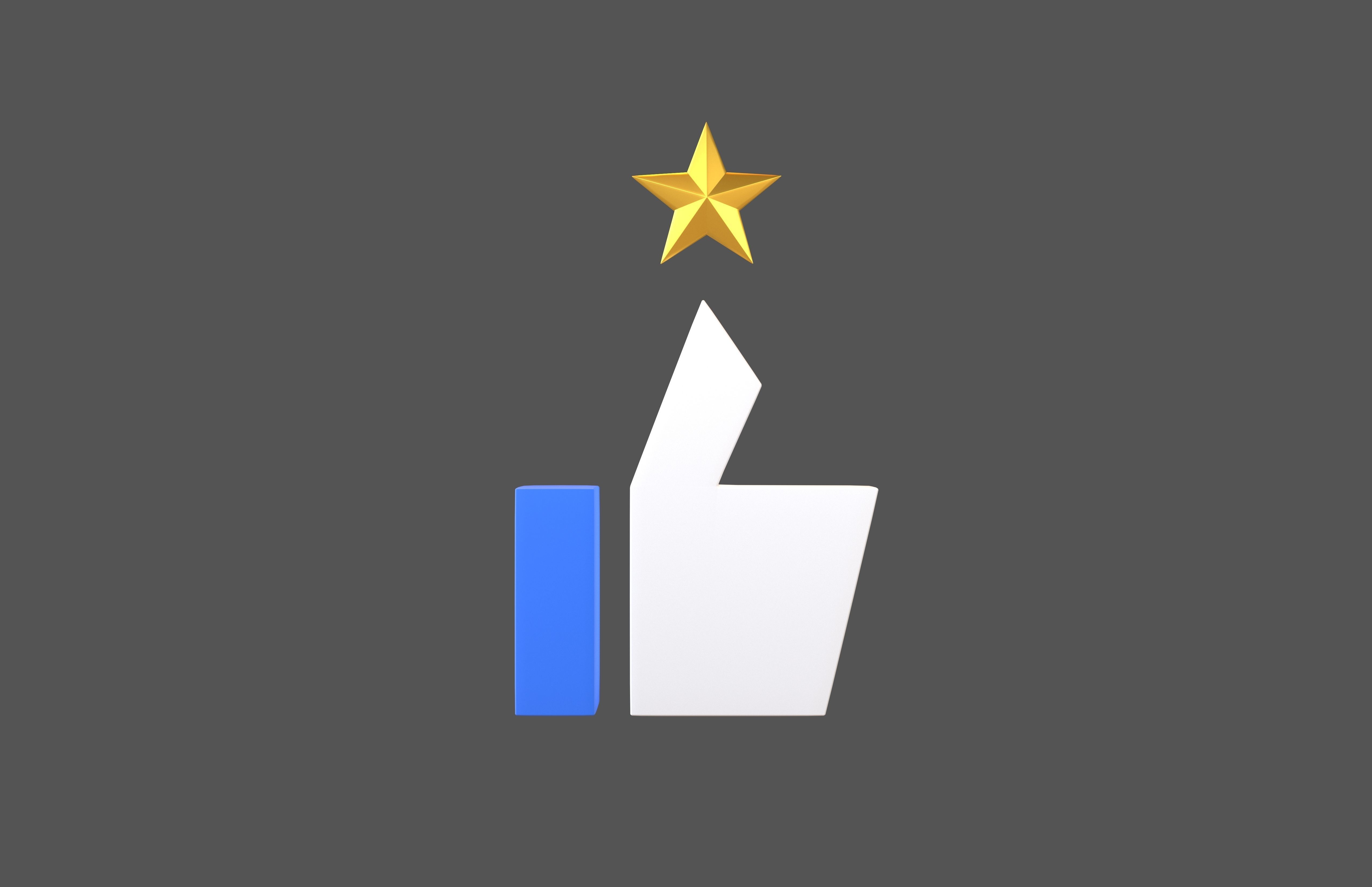Rating Icon v2 005 Low-poly 3D model_1