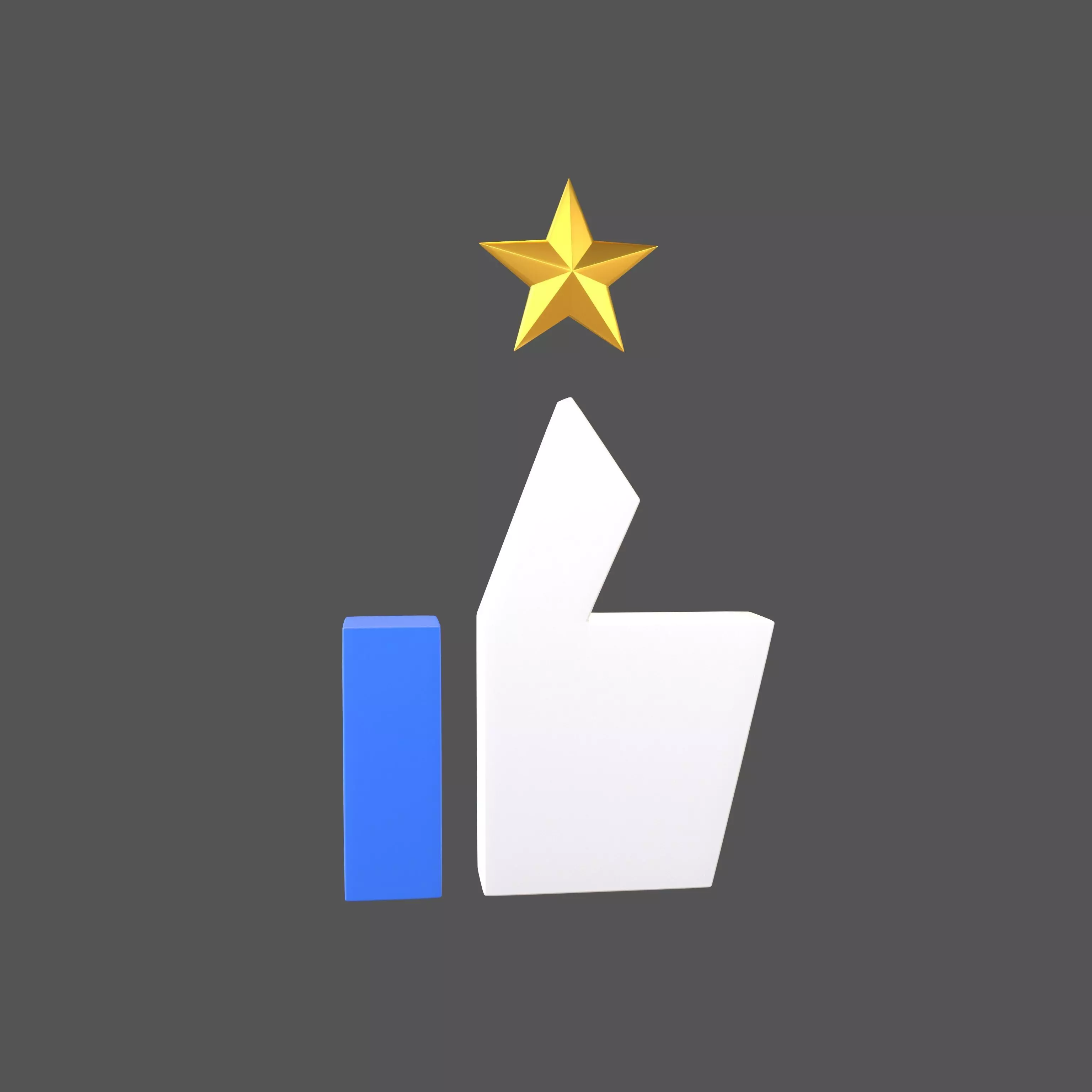 Rating Icon v2 005 Low-poly 3D model_0