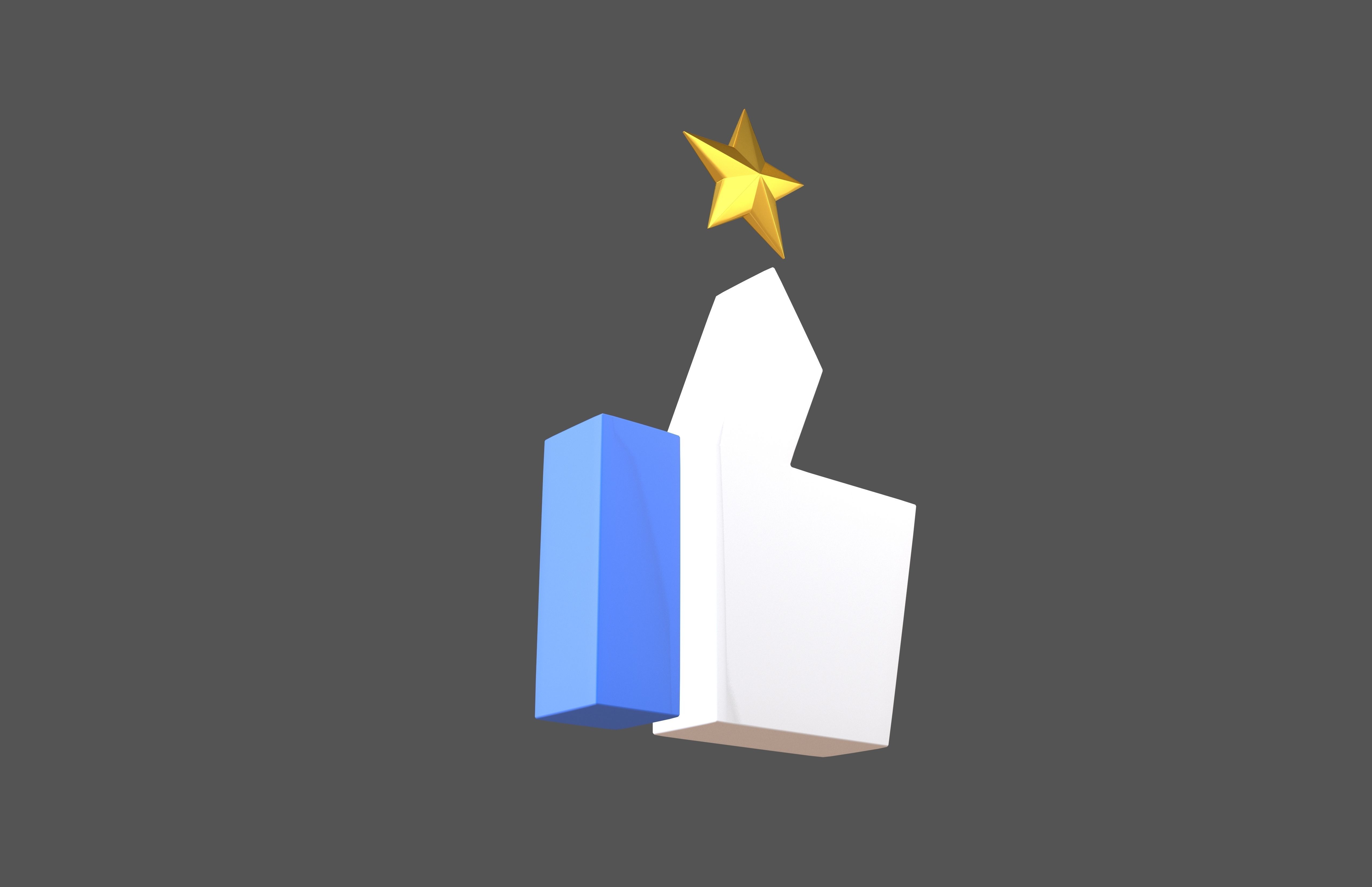 Rating Icon v2 005 Low-poly 3D model_3