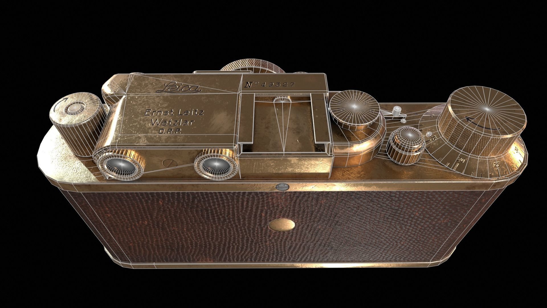 Leica Luxus II 1932 - Game Ready  Low-poly 3D model_21