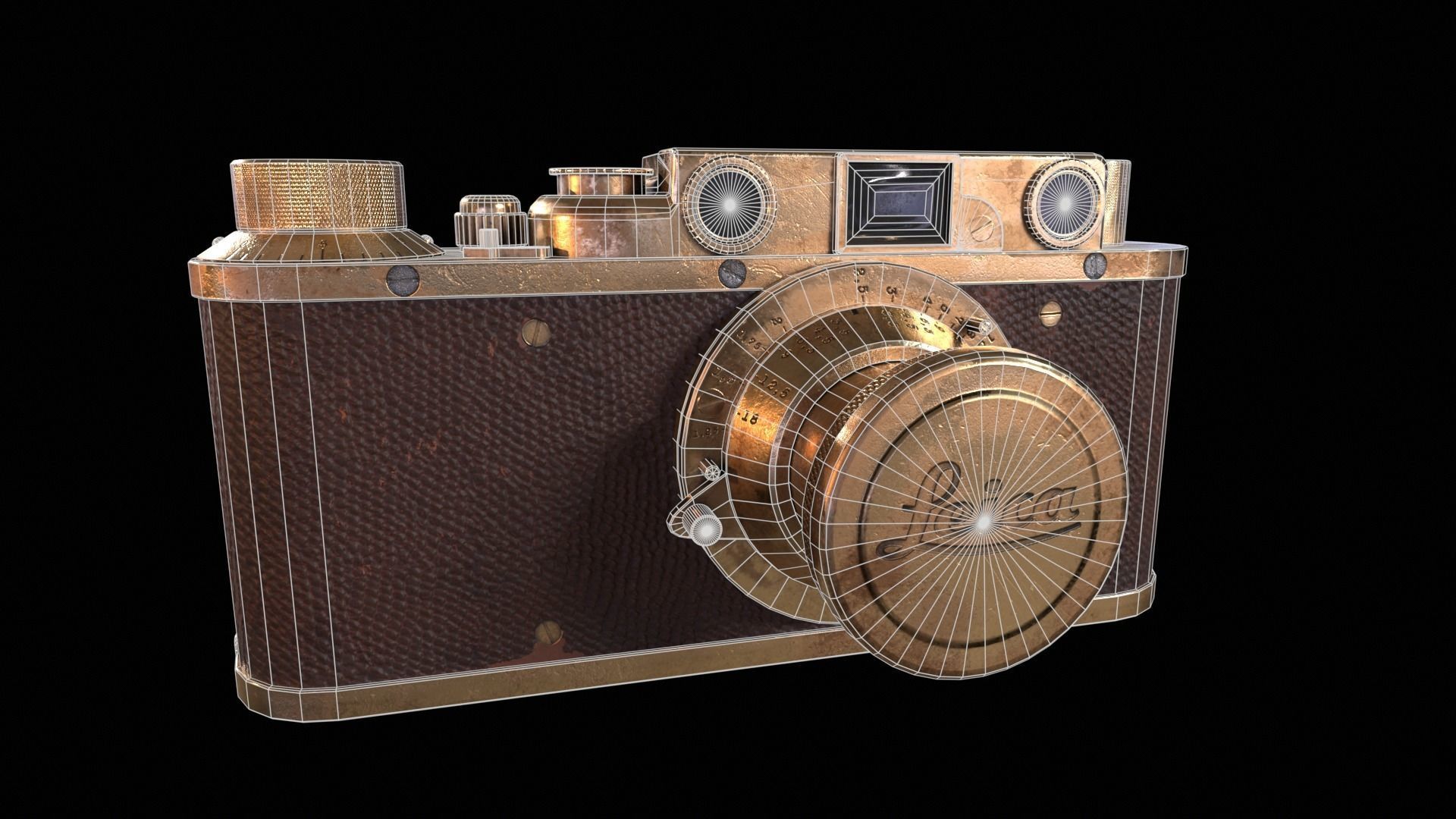 Leica Luxus II 1932 - Game Ready  Low-poly 3D model_3