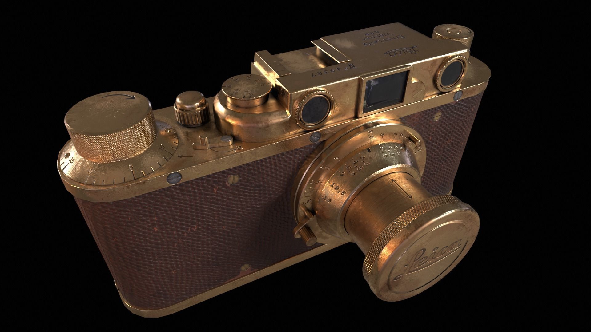 Leica Luxus II 1932 - Game Ready  Low-poly 3D model_4
