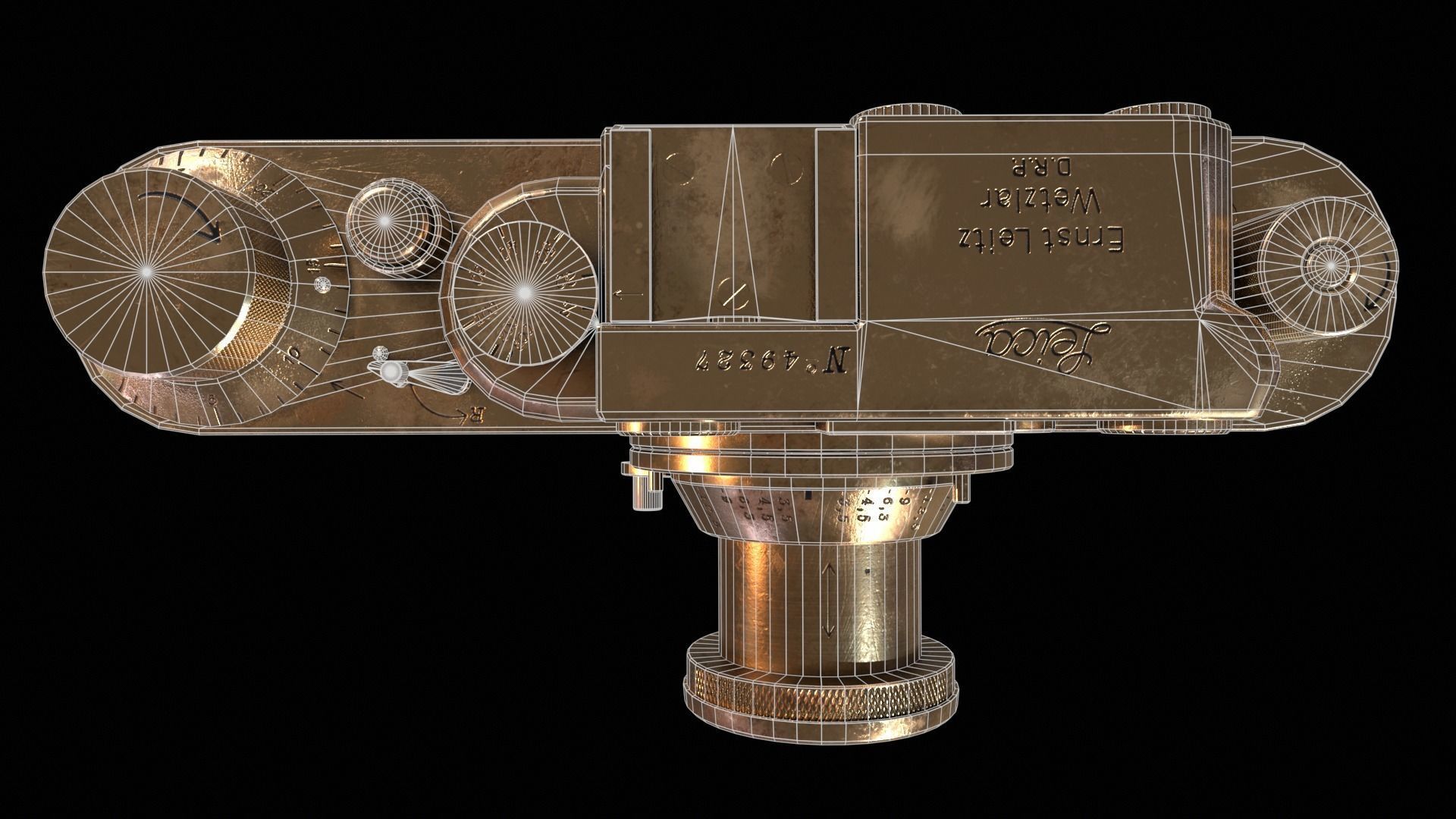 Leica Luxus II 1932 - Game Ready  Low-poly 3D model_9