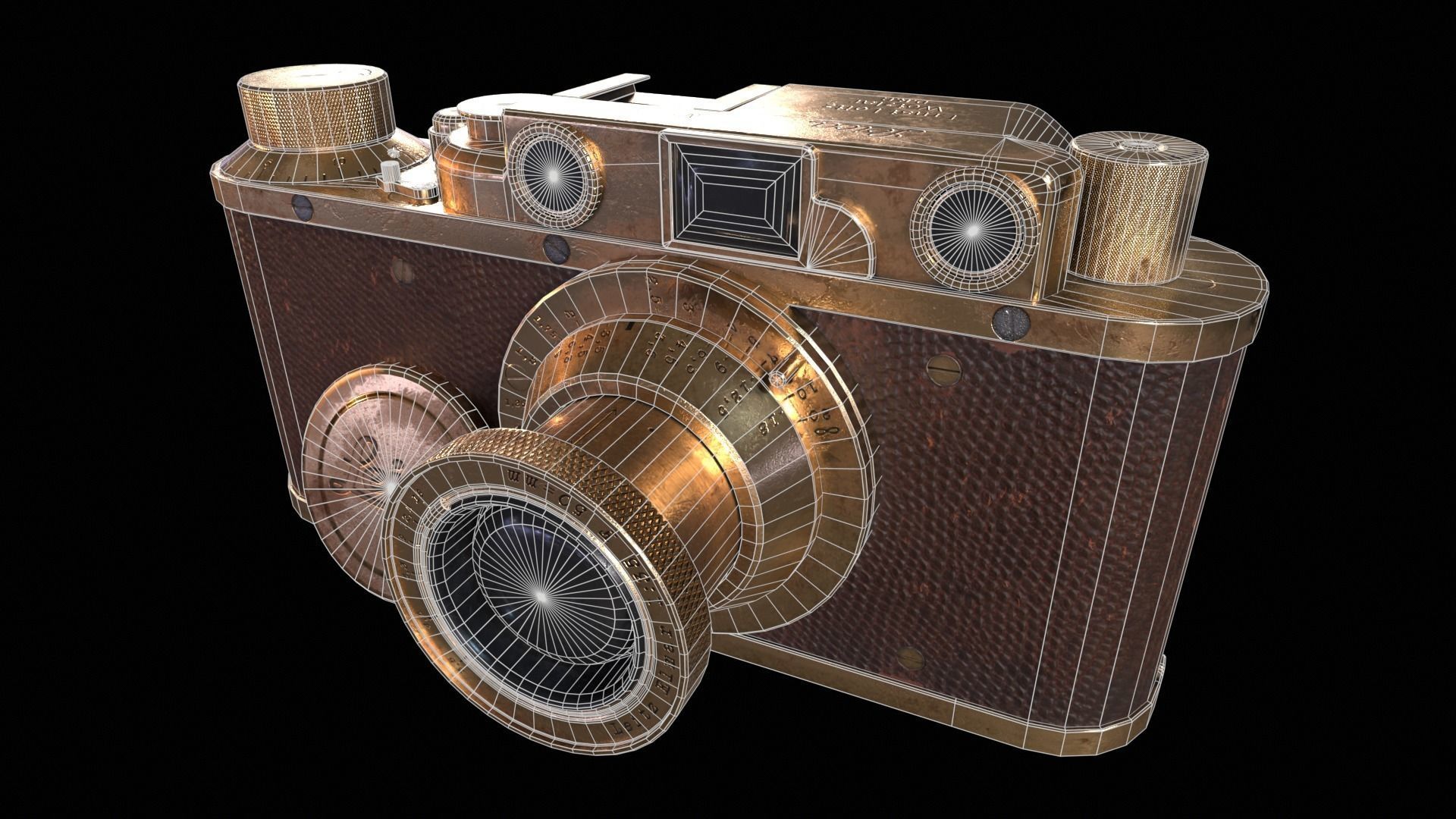 Leica Luxus II 1932 - Game Ready  Low-poly 3D model_11