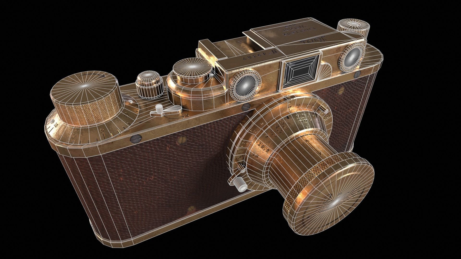 Leica Luxus II 1932 - Game Ready  Low-poly 3D model_5