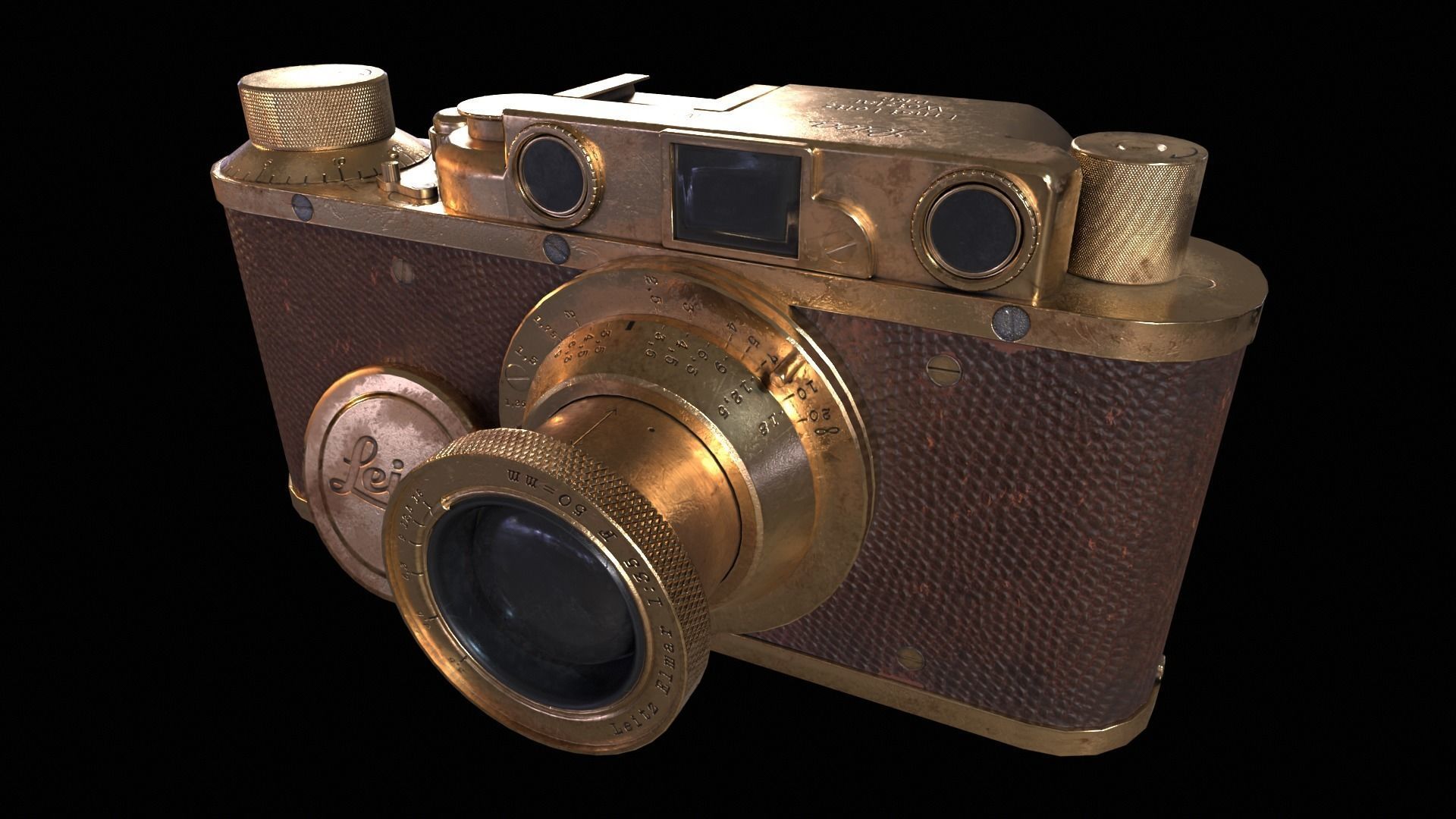Leica Luxus II 1932 - Game Ready  Low-poly 3D model_10