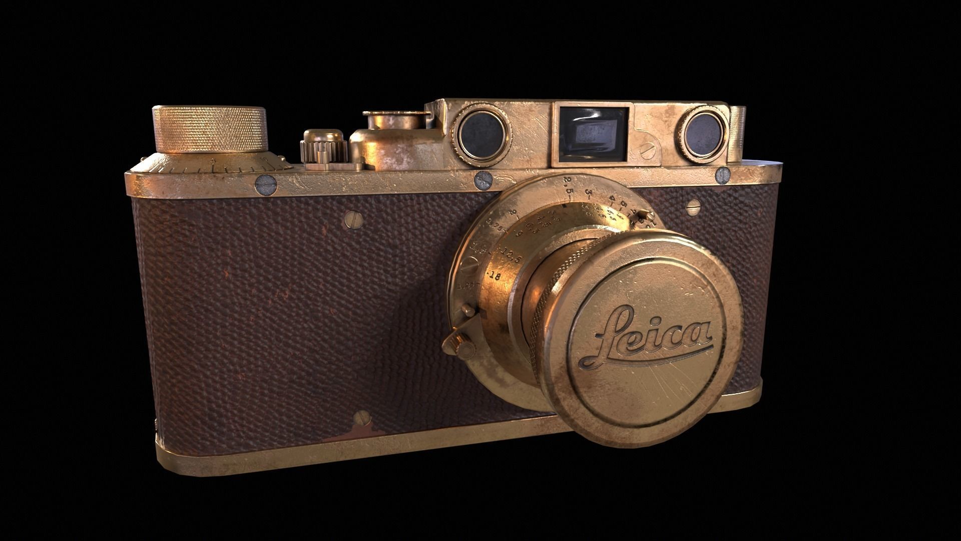 Leica Luxus II 1932 - Game Ready  Low-poly 3D model_2