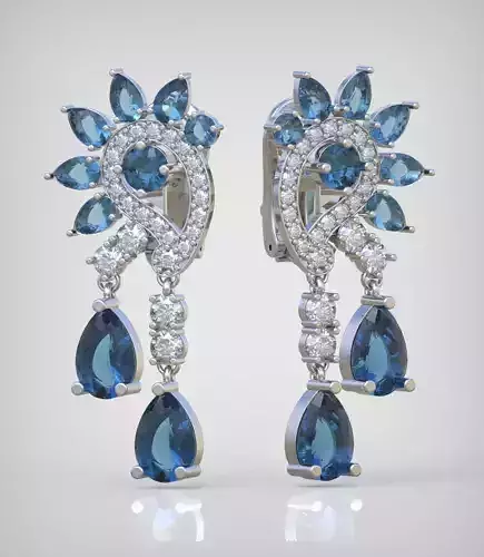 Earring model 256 3D printable model11