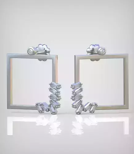 Earring model 257 3D printable model 3D print model