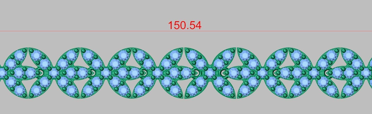 Bracelet model 3D printable model 0025-17 3D print model_10