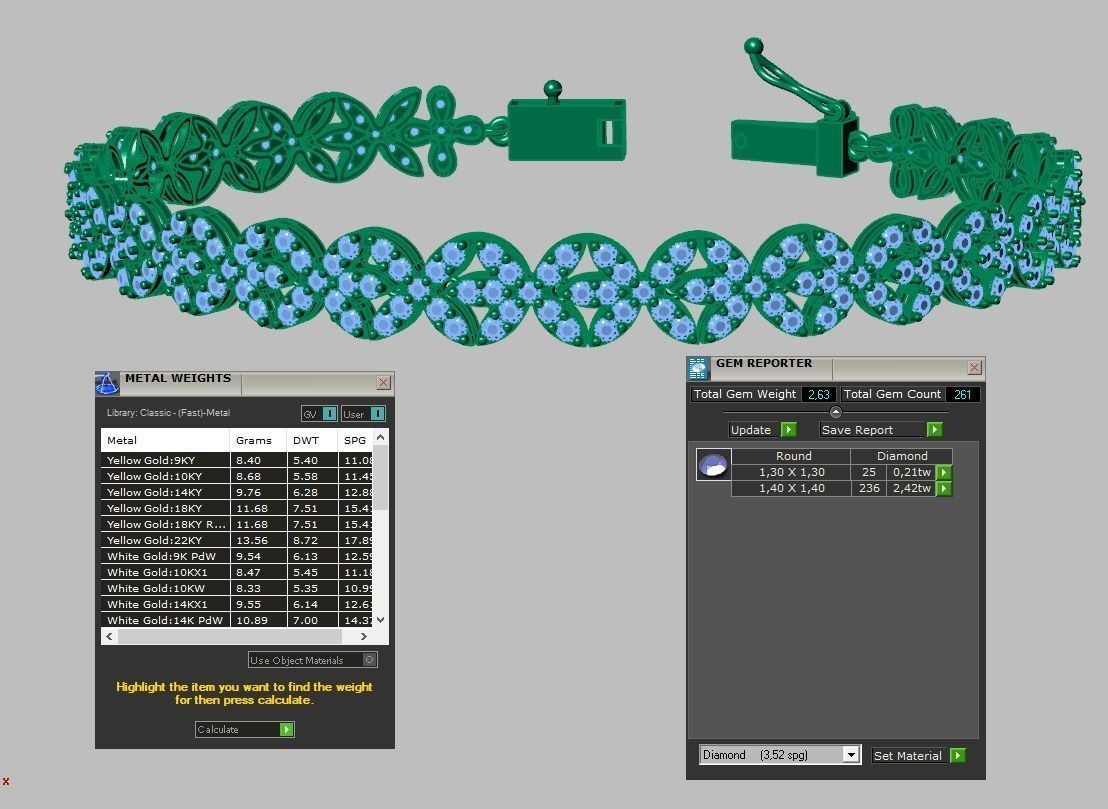 Bracelet model 3D printable model 0025-17 3D print model_17
