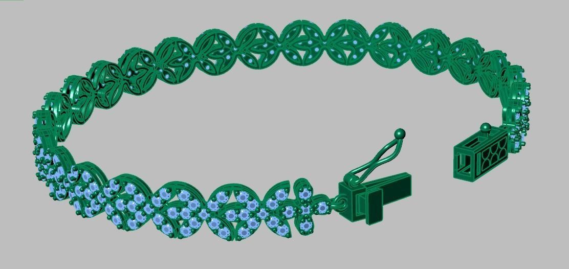 Bracelet model 3D printable model 0025-17 3D print model_7