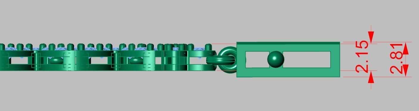 Bracelet model 3D printable model 0025-17 3D print model_16