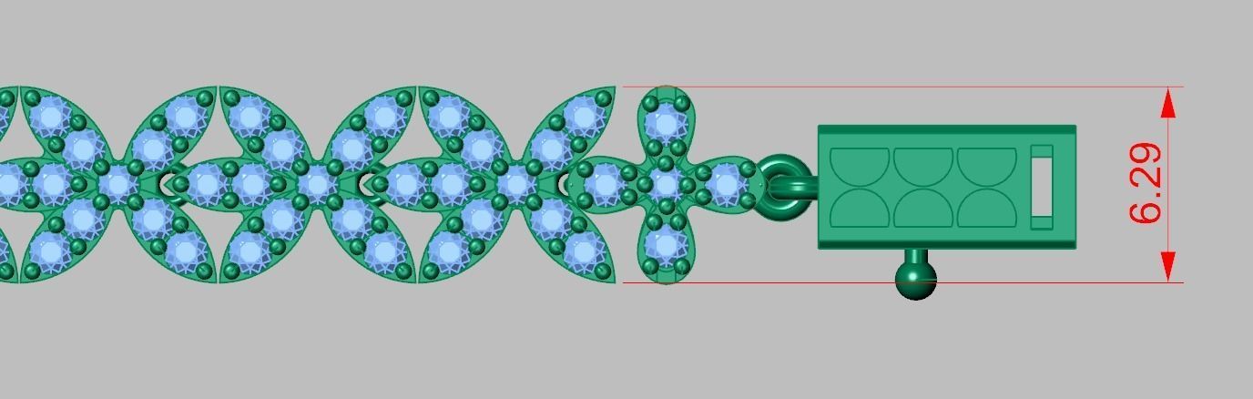 Bracelet model 3D printable model 0025-17 3D print model_15