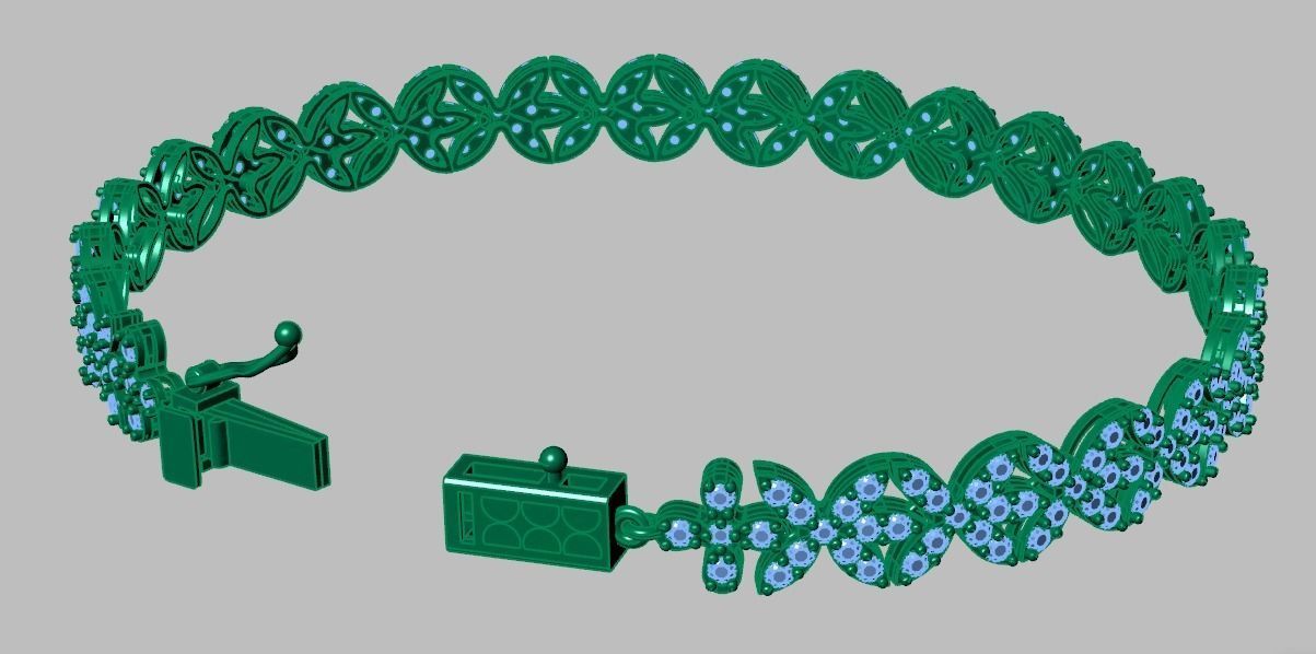 Bracelet model 3D printable model 0025-17 3D print model_9