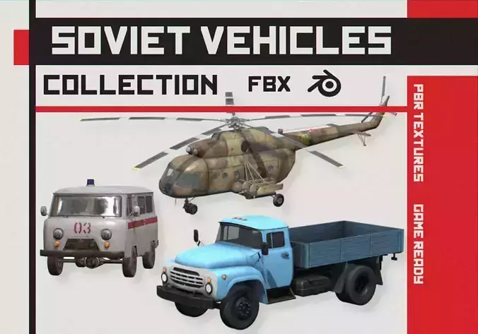 Soviet Vehicles 3D Model Collection