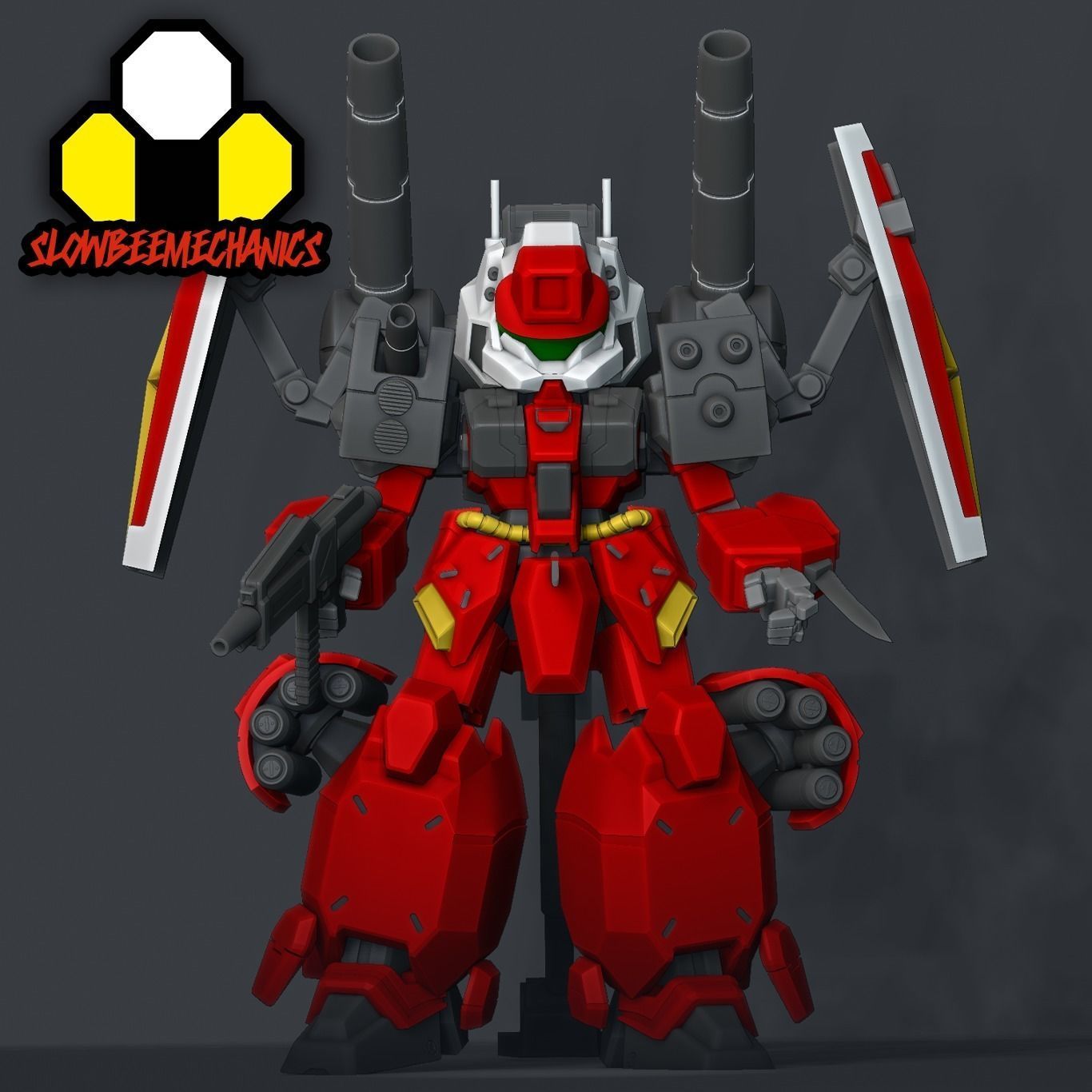 SD Gustav Karl B Style plus Cannon type and Centurion Eevee 3D print model_4