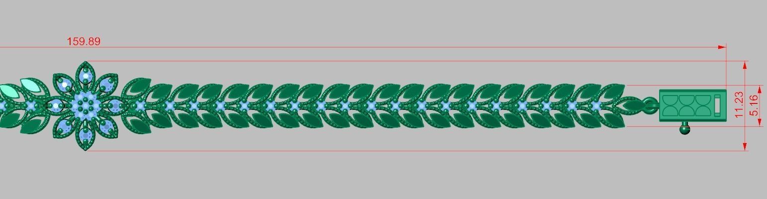 Bracelet model 3D printable model 0026-13- 3D print model_6