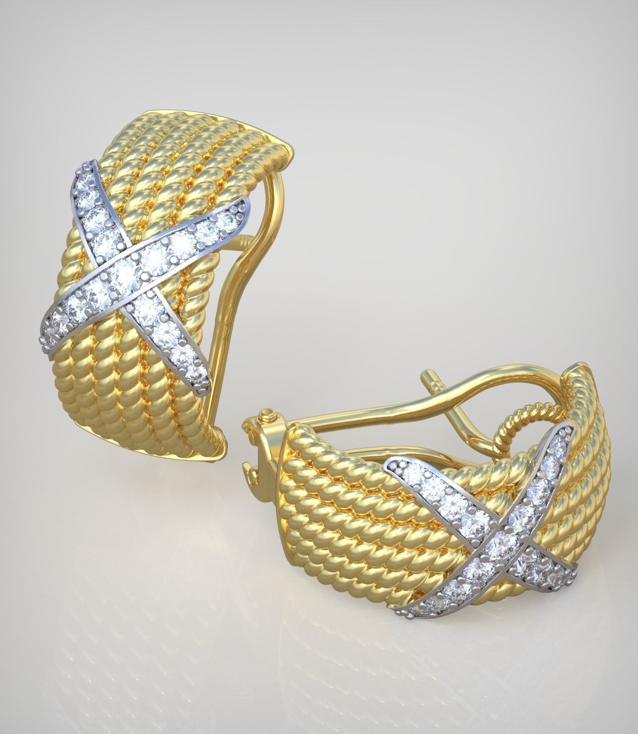 Earring model 0335 3D printable model14 3D print model_1