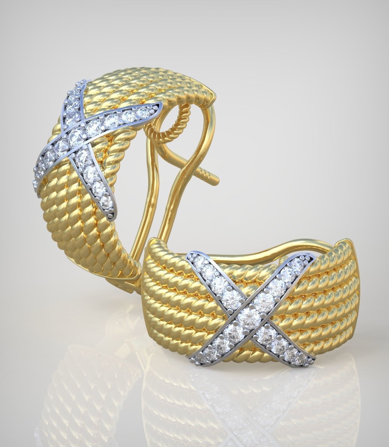 Earring model 0335 3D printable model14 3D print model_3