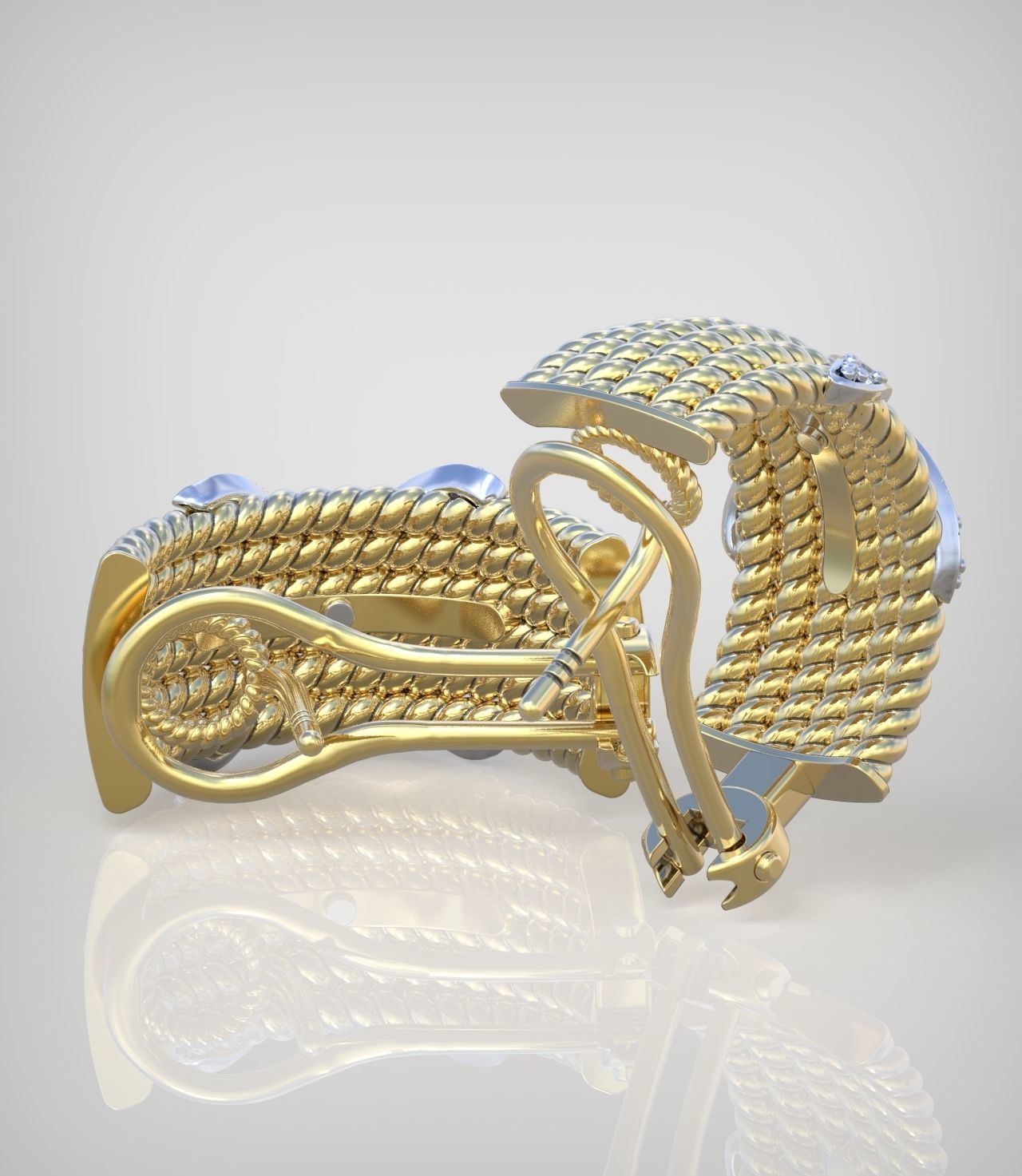 Earring model 0335 3D printable model14 3D print model_9