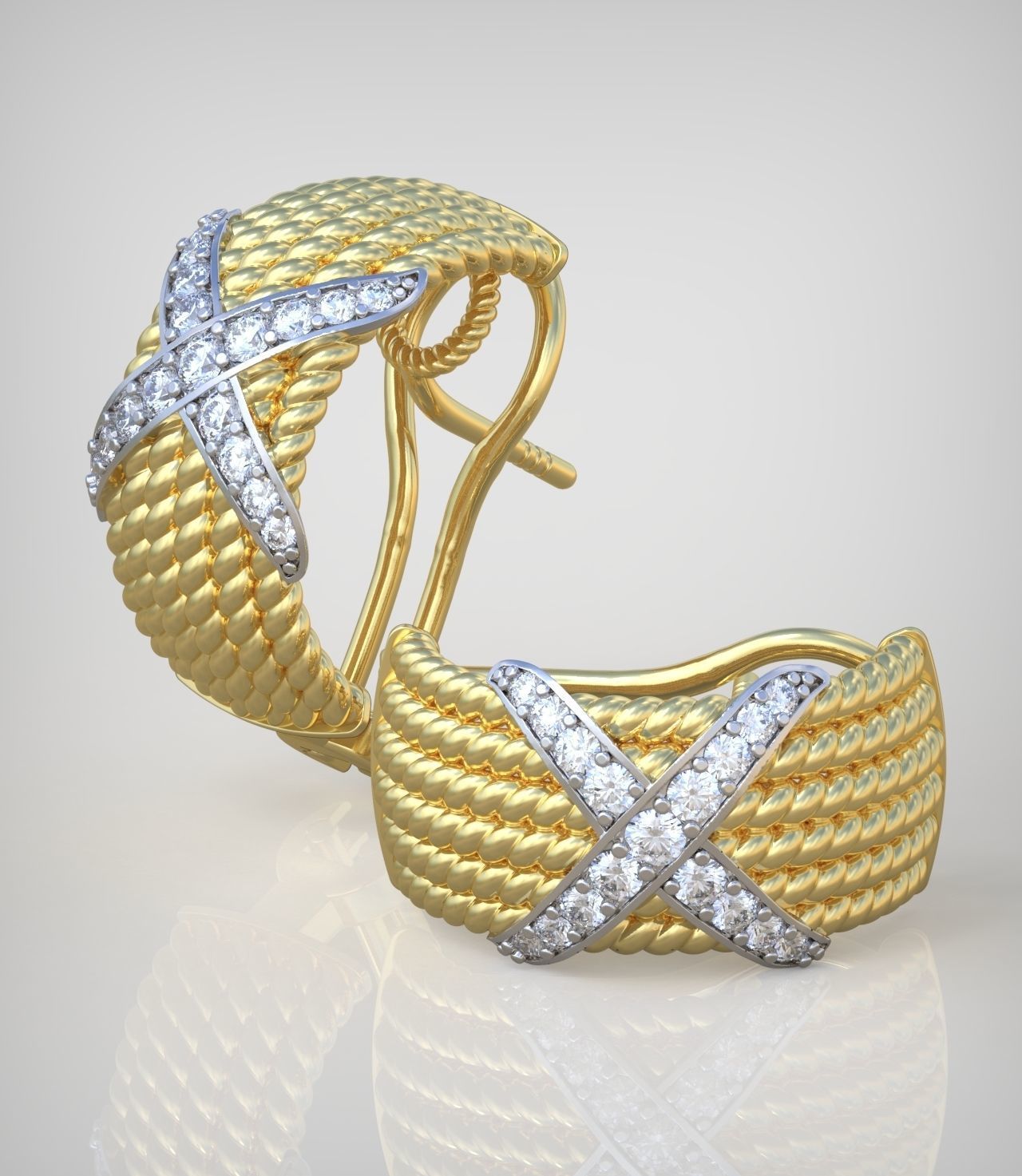 Earring model 0335 3D printable model14 3D print model_2