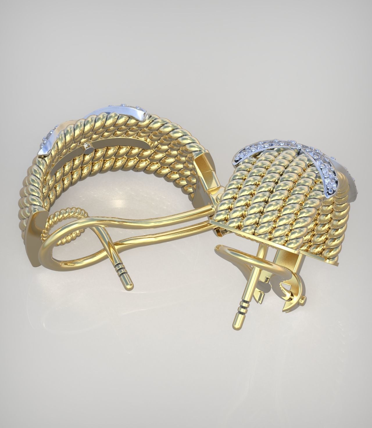 Earring model 0335 3D printable model14 3D print model_10