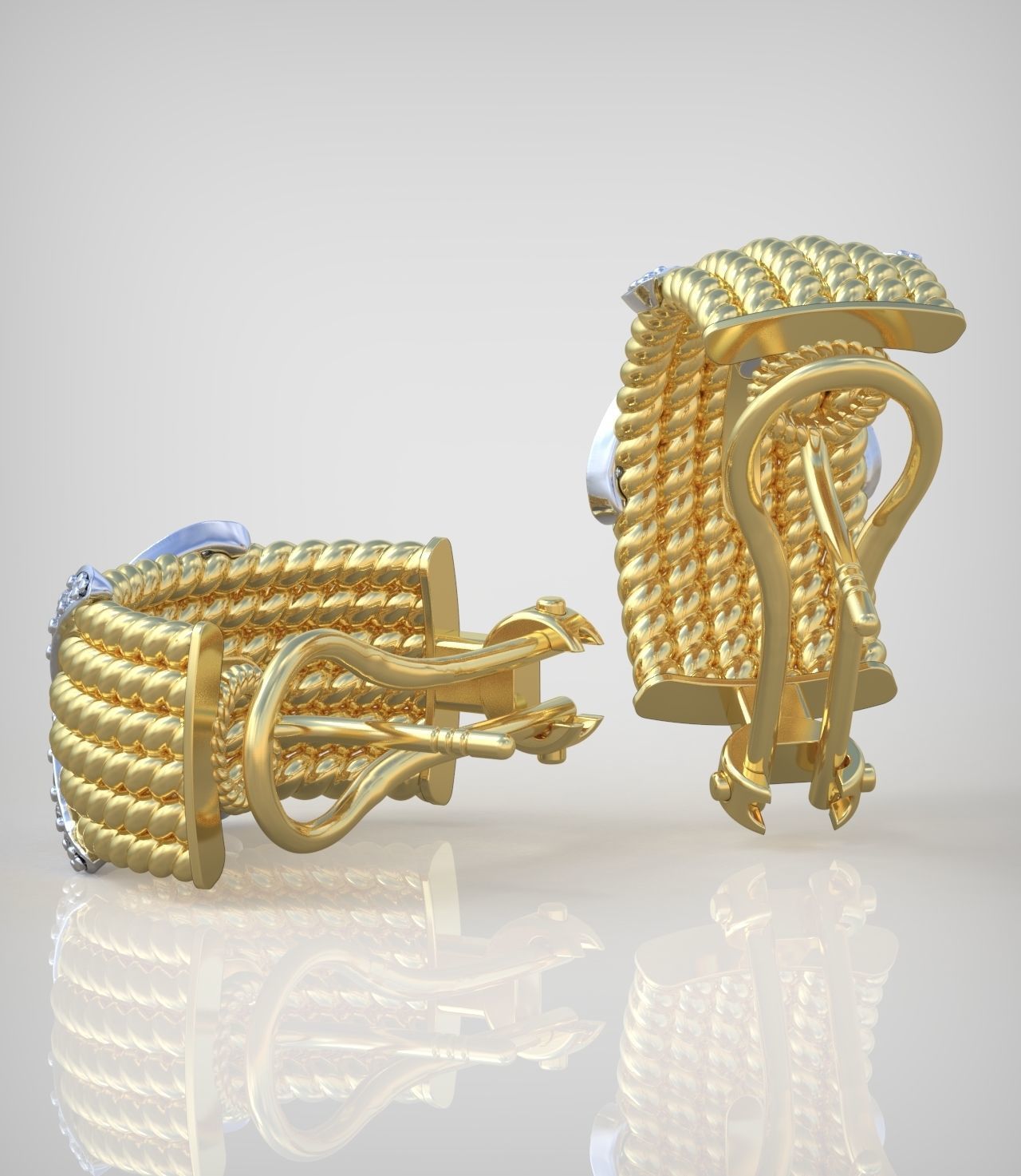 Earring model 0335 3D printable model14 3D print model_7