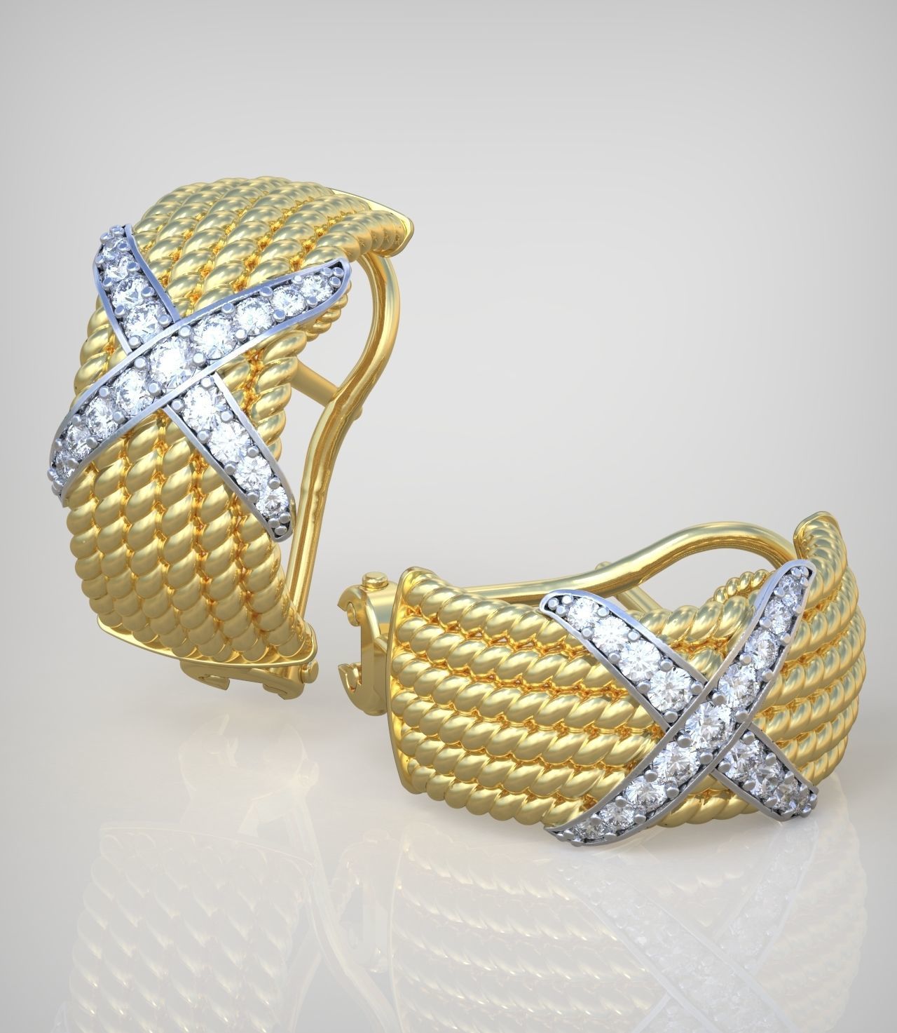 Earring model 0335 3D printable model14 3D print model_4