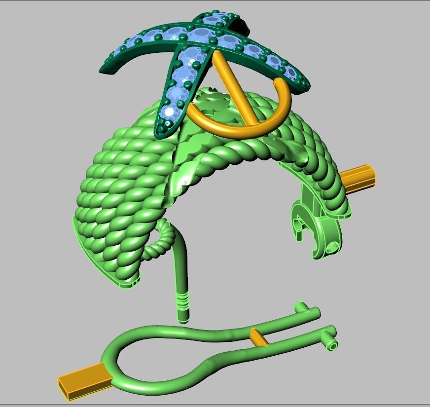 Earring model 0335 3D printable model14 3D print model_22