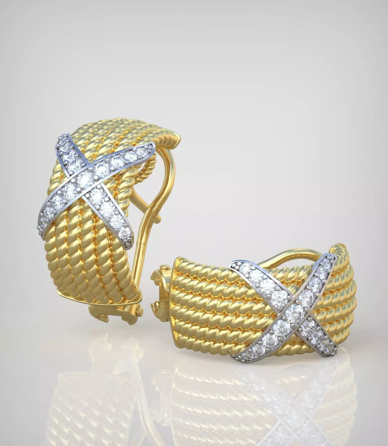 Earring model 0335 3D printable model14 3D print model_0