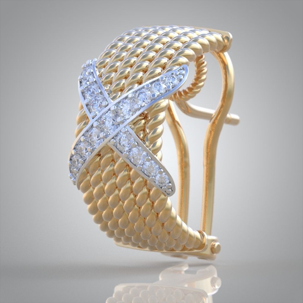 Earring model 0335 3D printable model14 3D print model_12