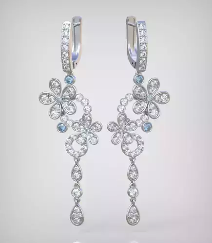 Earring model 0336 3D printable model 3D print model