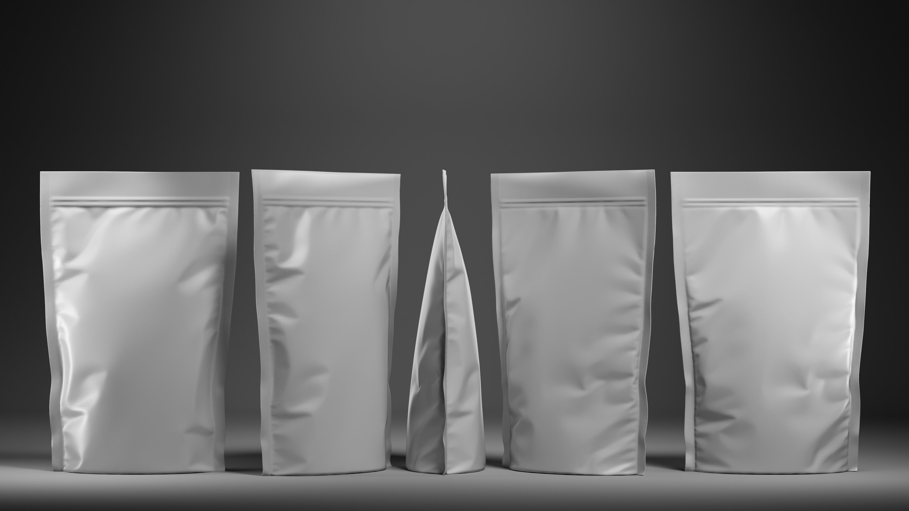 Resealable Pouch Coffee Food Bag 3D Model For Mockup 3D model_1