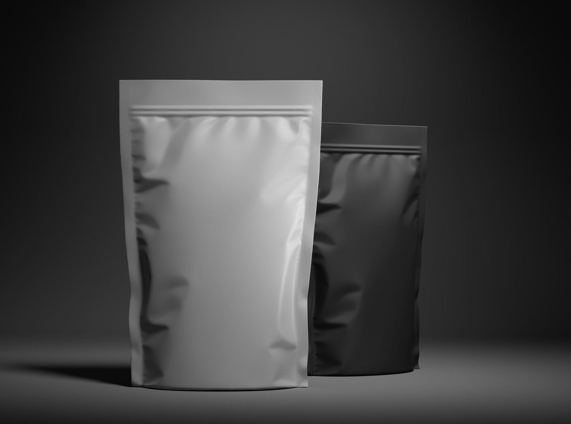 Resealable Pouch Coffee Food Bag 3D Model For Mockup 3D model_4