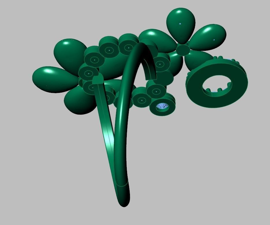 Earring model 0575 3D printable model12 3D print model_19