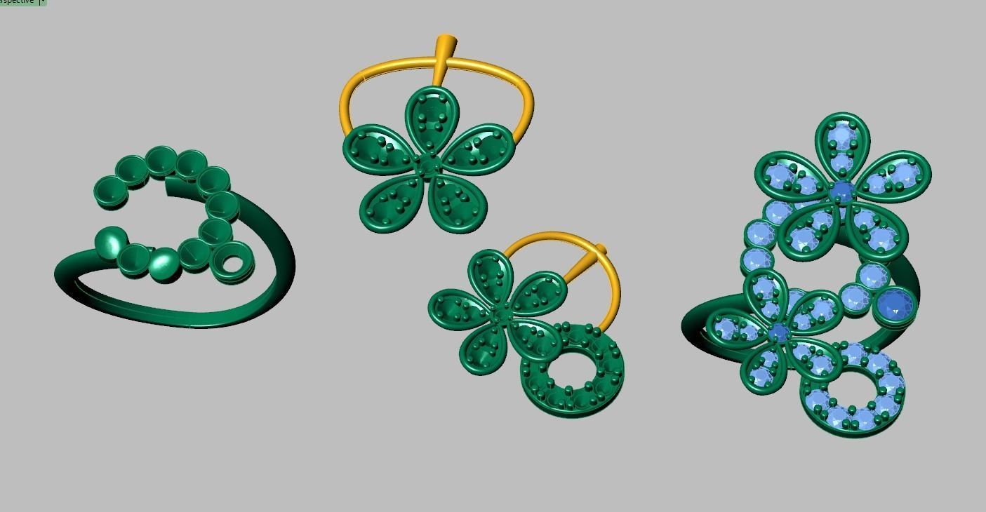 Earring model 0575 3D printable model12 3D print model_18