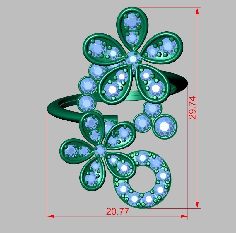 Earring model 0575 3D printable model12 3D print model_16