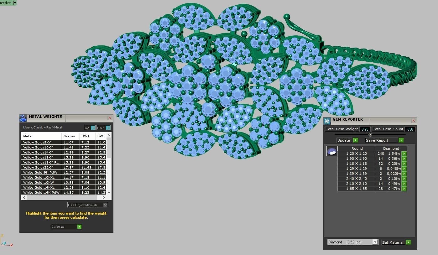 Bracelet model 3D printable model 0046 3D print model_9