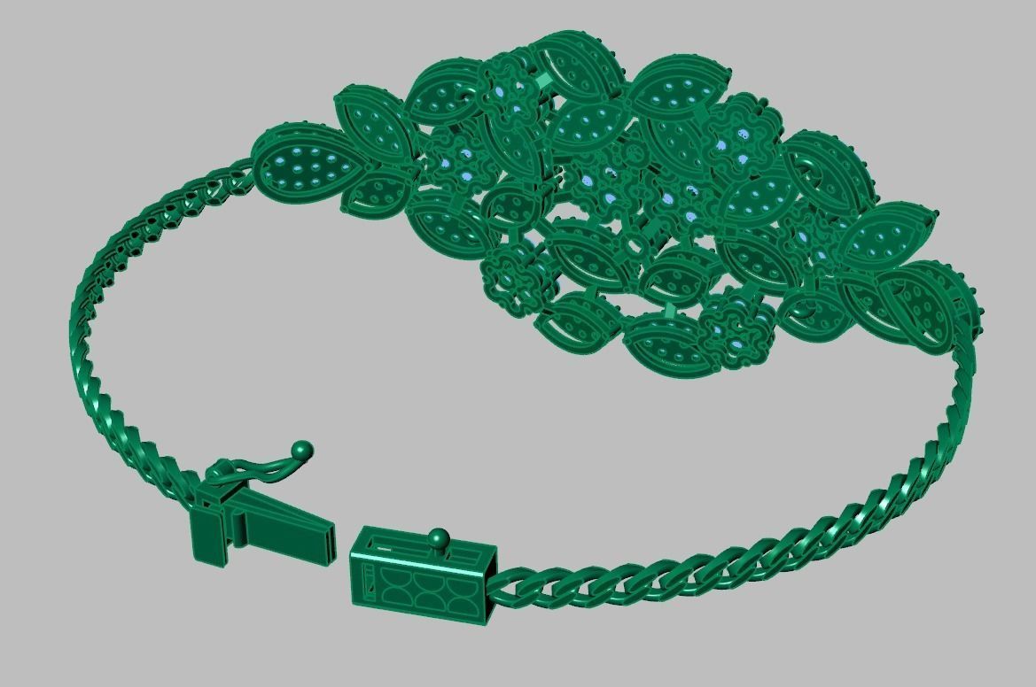 Bracelet model 3D printable model 0046 3D print model_14