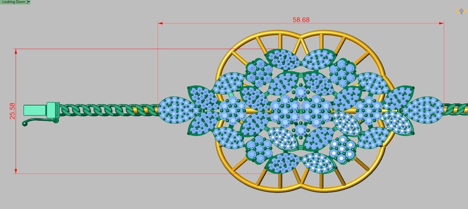 Bracelet model 3D printable model 0046 3D print model_13