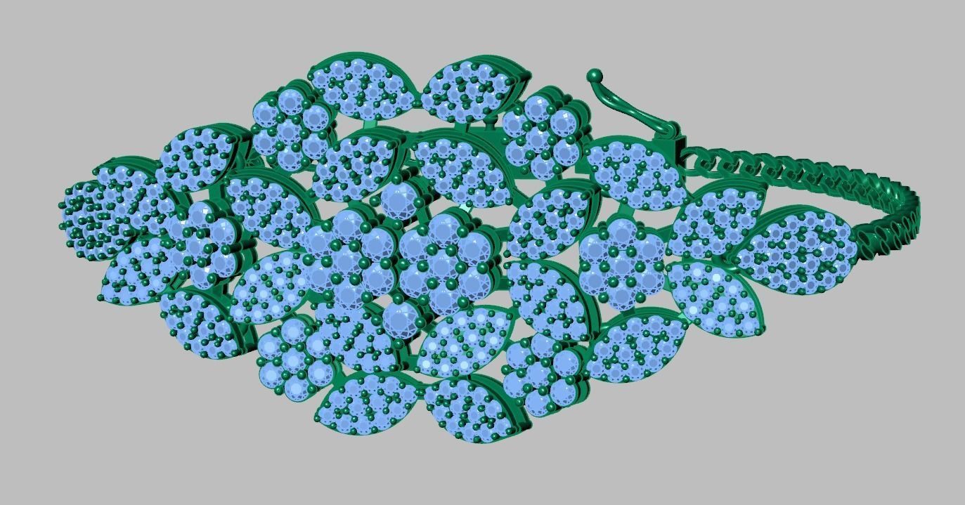 Bracelet model 3D printable model 0046 3D print model_10