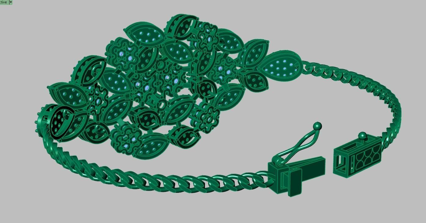 Bracelet model 3D printable model 0046 3D print model_11