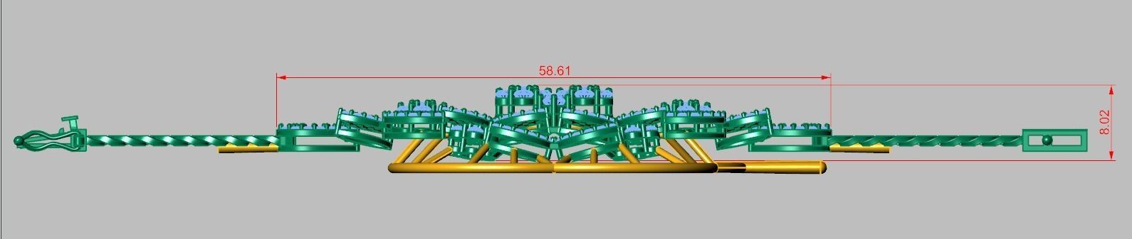 Bracelet model 3D printable model 0046 3D print model_8