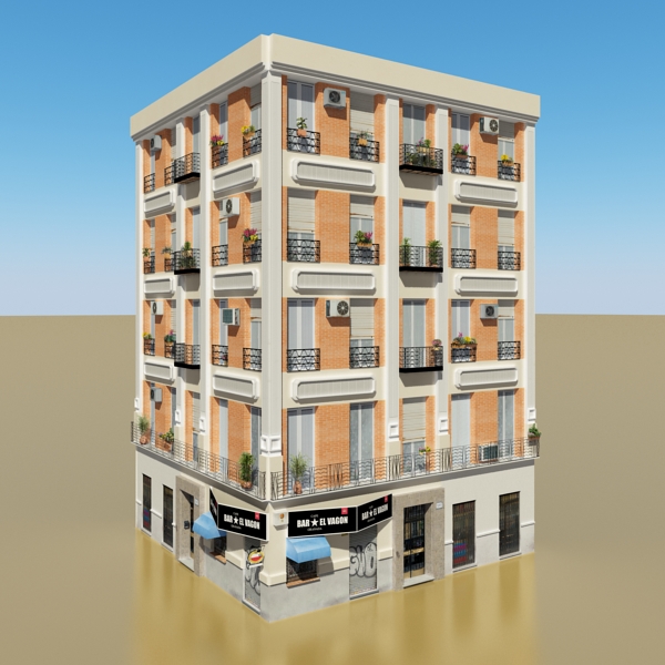 104 Buildings Collection Low-poly 3D model_66
