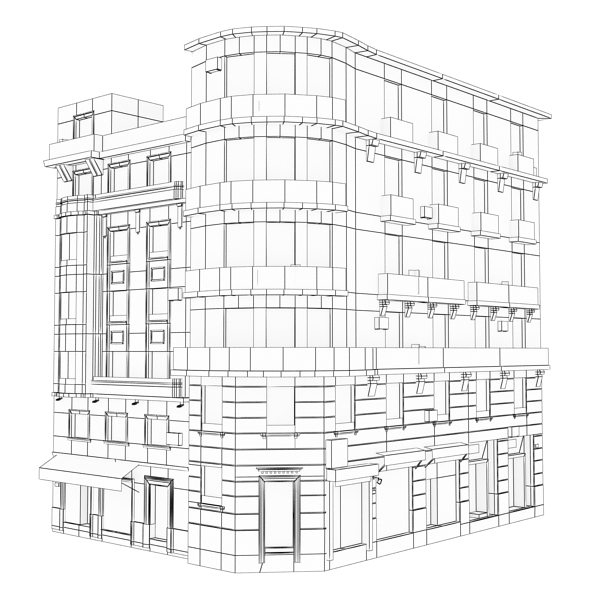 104 Buildings Collection Low-poly 3D model_103