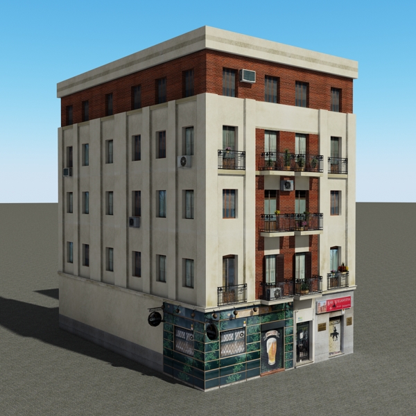 104 Buildings Collection Low-poly 3D model_136