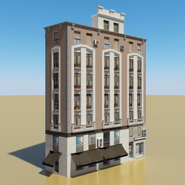 104 Buildings Collection Low-poly 3D model_75