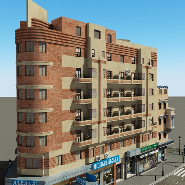 104 Buildings Collection Low-poly 3D model_125