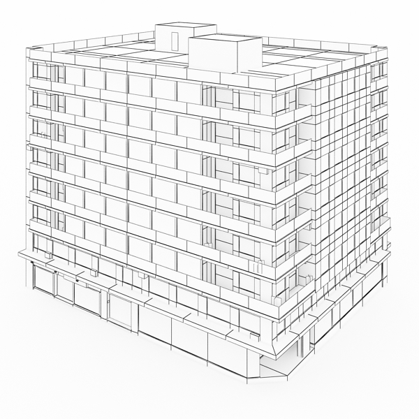 104 Buildings Collection Low-poly 3D model_11